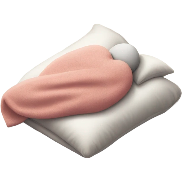 Sleeping with heart pillows emoji