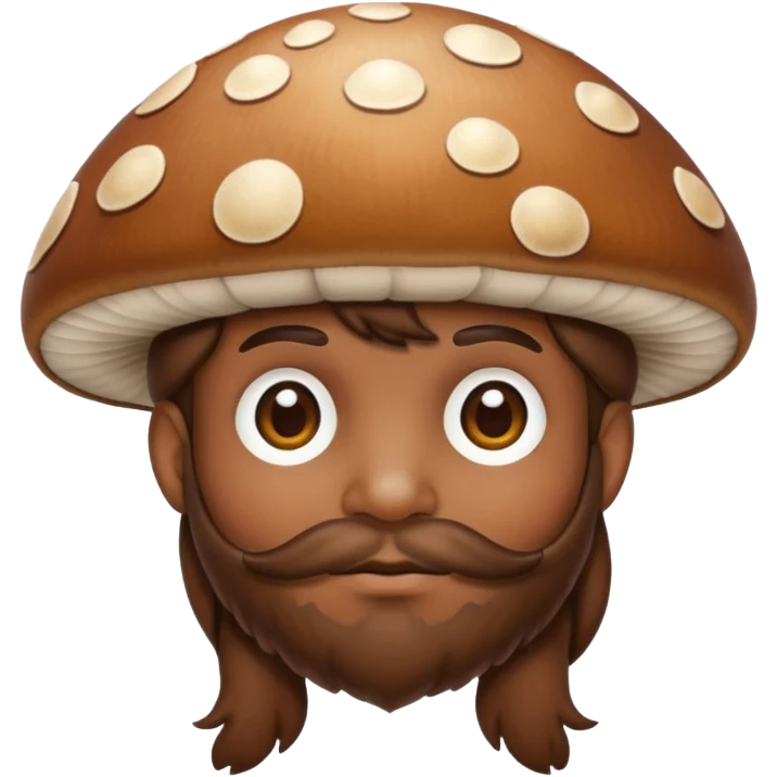 Mushroom man brown hair emoji