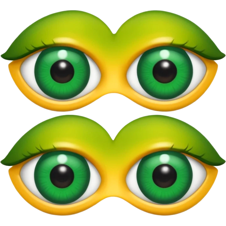 Eyes emoji but with green eyes emoji