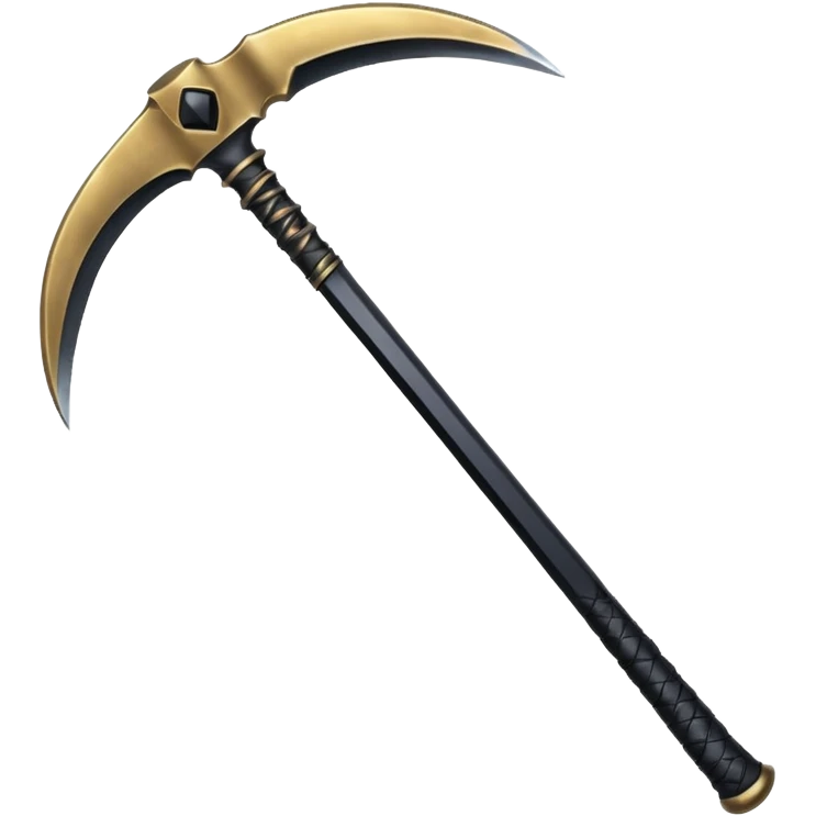 The scythe of the God of Death is long and straight. emoji