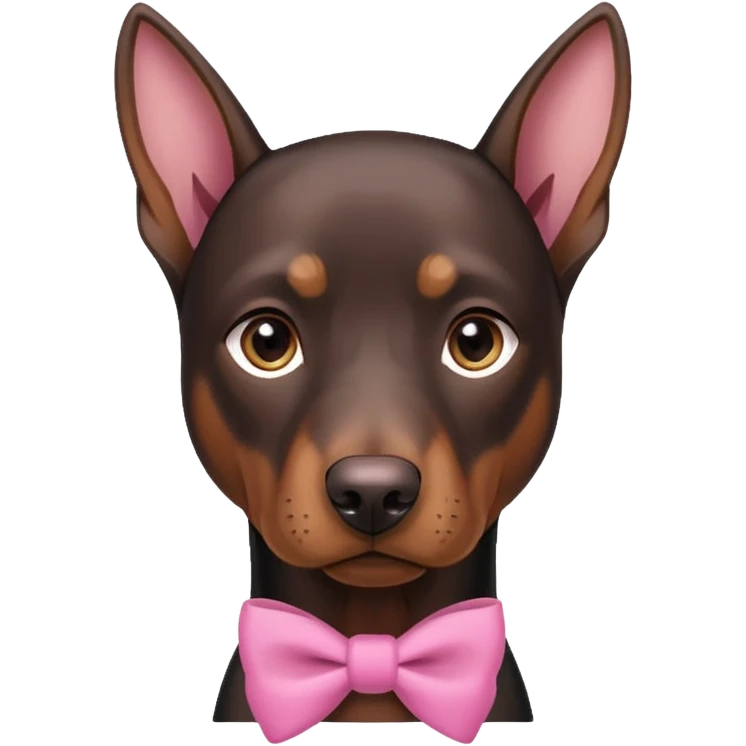 doberman with pink bow emoji