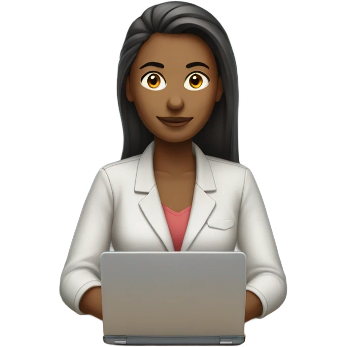 Woman working with a computer emoji