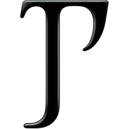 The Letter J black line emoji