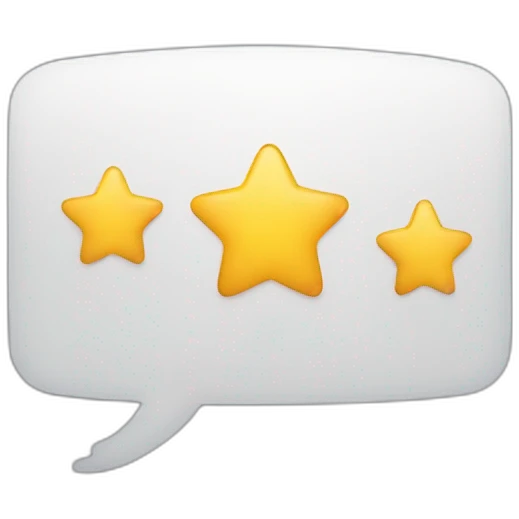 chat box with 3 stars emoji