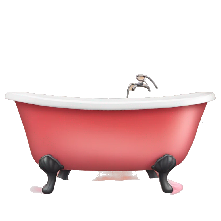 bath with red water emoji