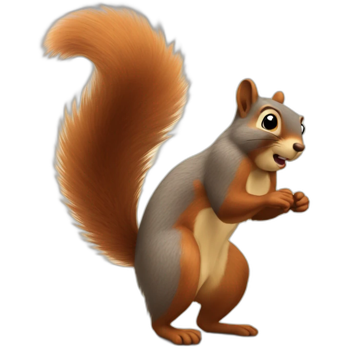the squirrel is blown away by the wind emoji