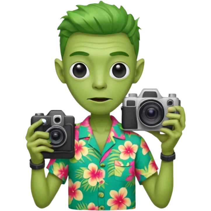 tourist alien emoji