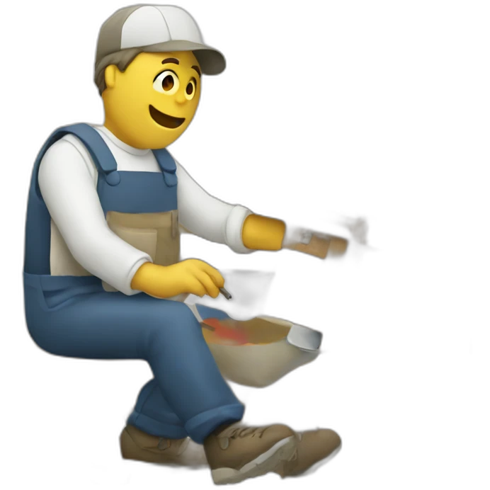 Painter and computer emoji