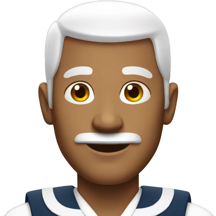 Bald man as sailor emoji