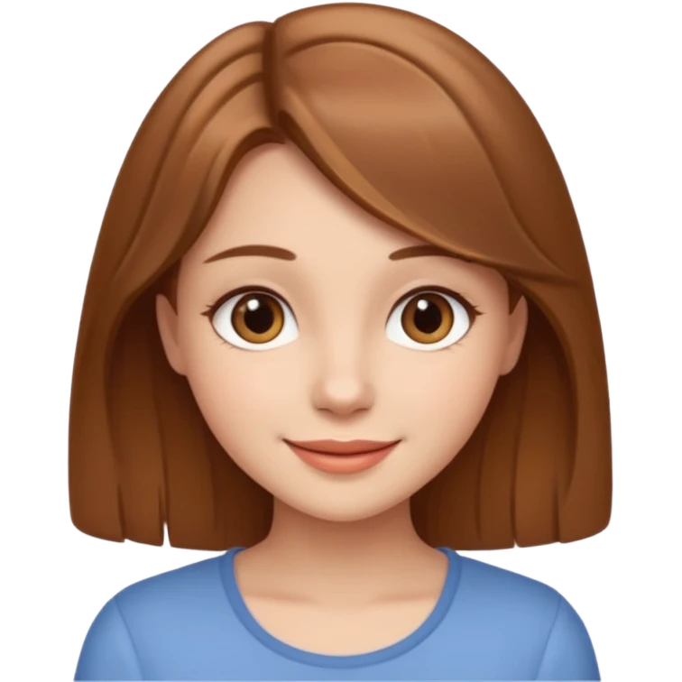 یه دختر زیبا با موهای قهوه ای روشن  emoji