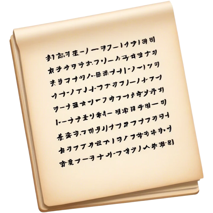 Japanese writing on a paper  emoji