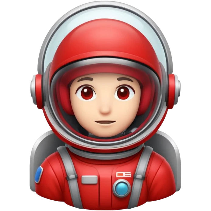 Among Us character in red color with space helmet emoji