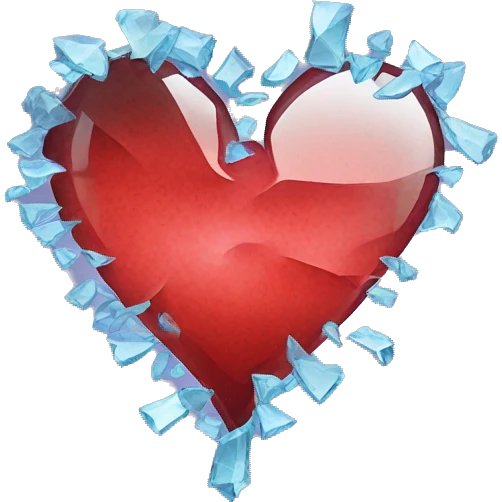 broken glass heart emoji