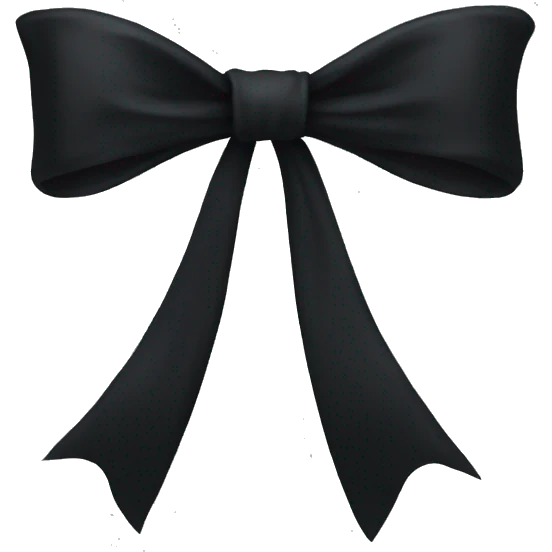 black mourning bow emoji