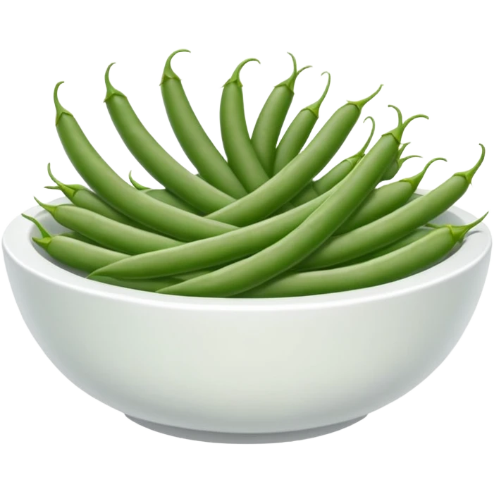 LITTLE LONG BEANS IN THE WHITE BOWL emoji