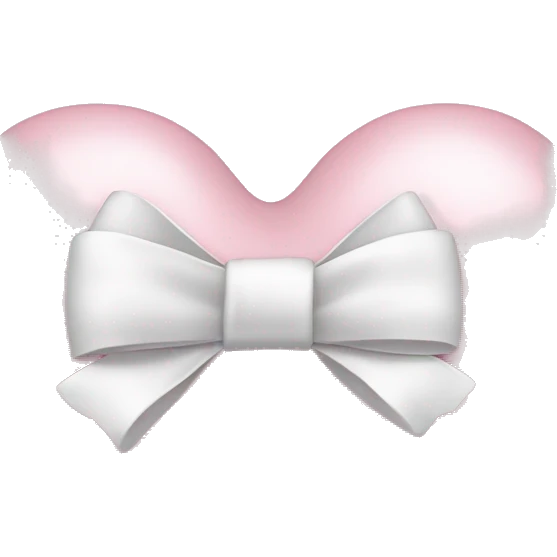 The pastel pink heart wrapped in white bow emoji