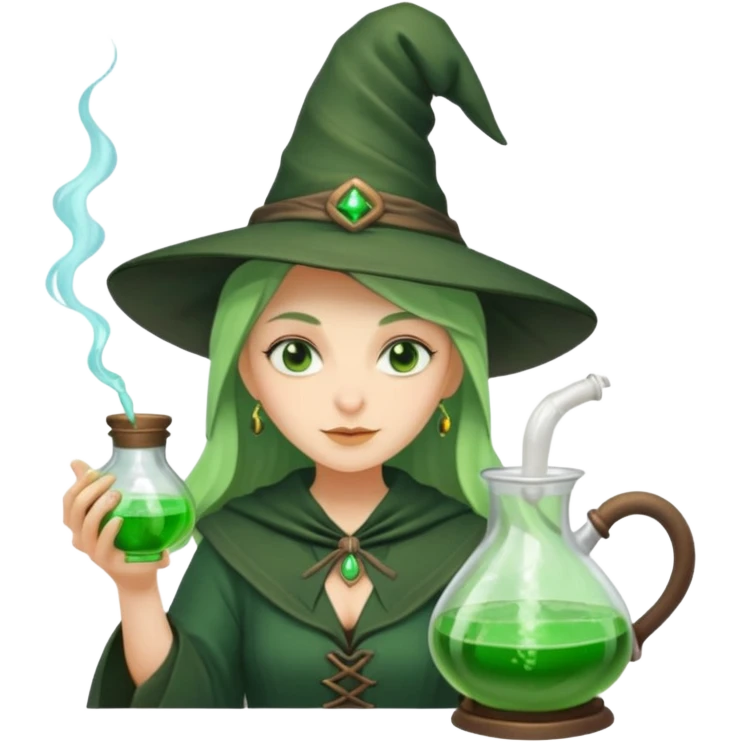 green witch cooking potion emoji