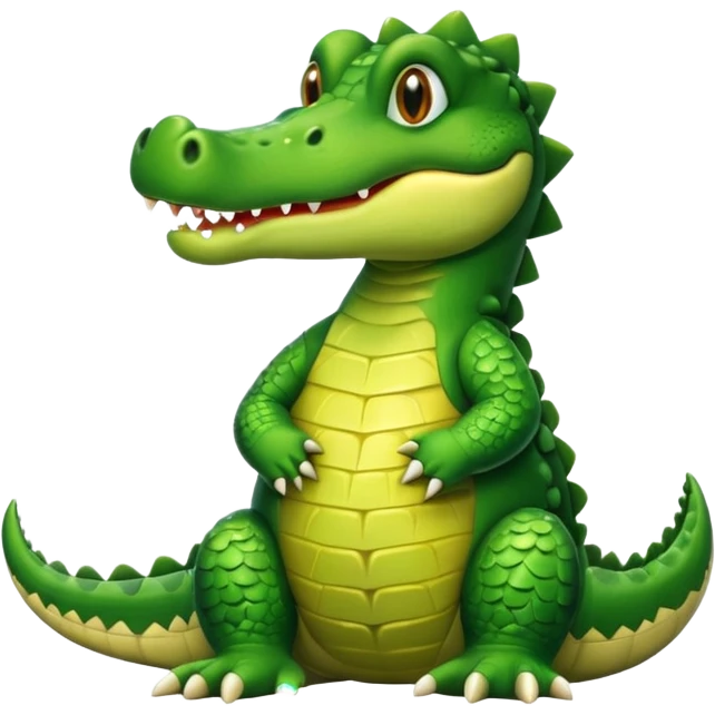 cute crocodile, sitting emoji