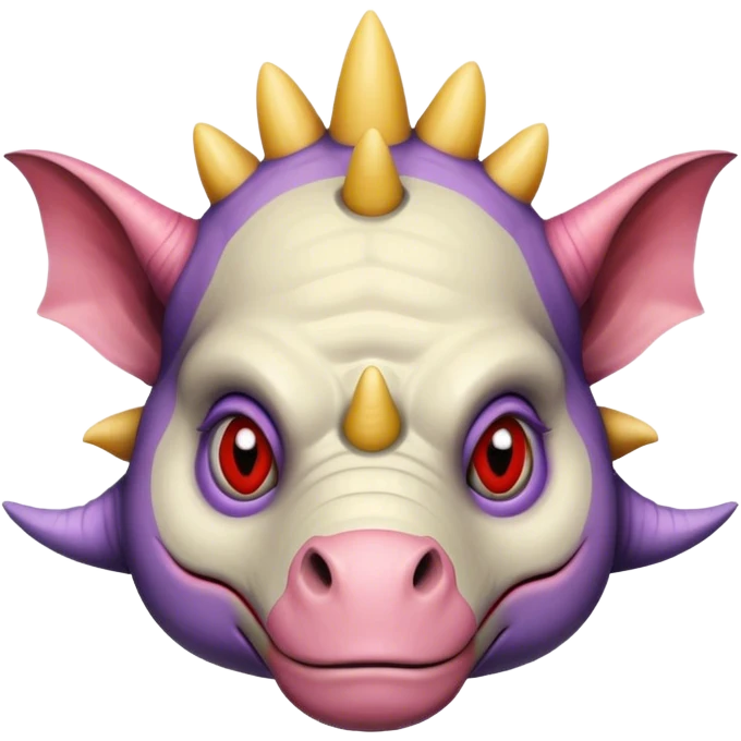 sad triceratops clown emoji