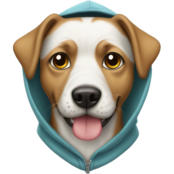 Dog with hoodie emoji