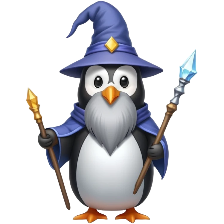 Wizard penguin emoji