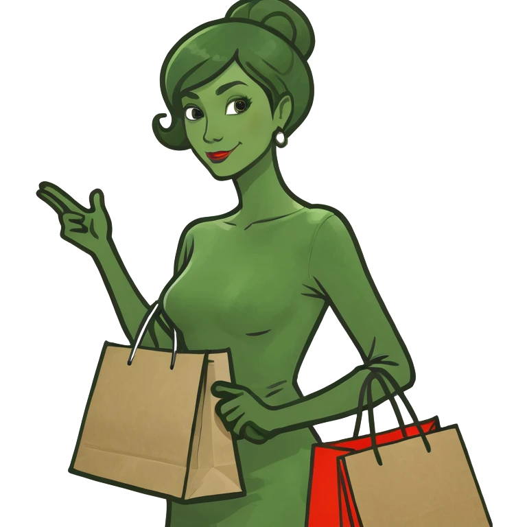 Lady with shopping bag emoji
