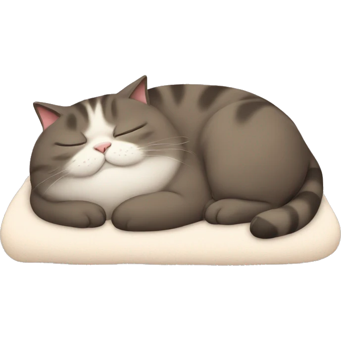 Fat cat sleeping emoji