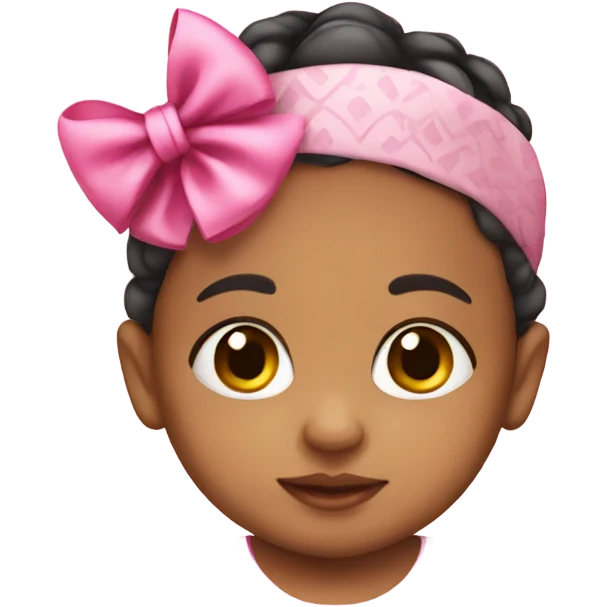 Mexican baby with pink bow headband emoji