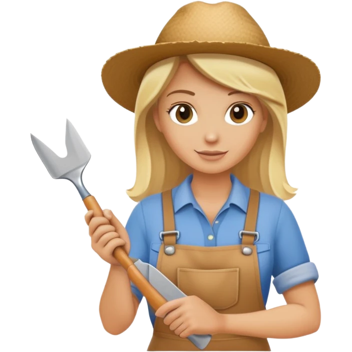 The blonde gardener emoji