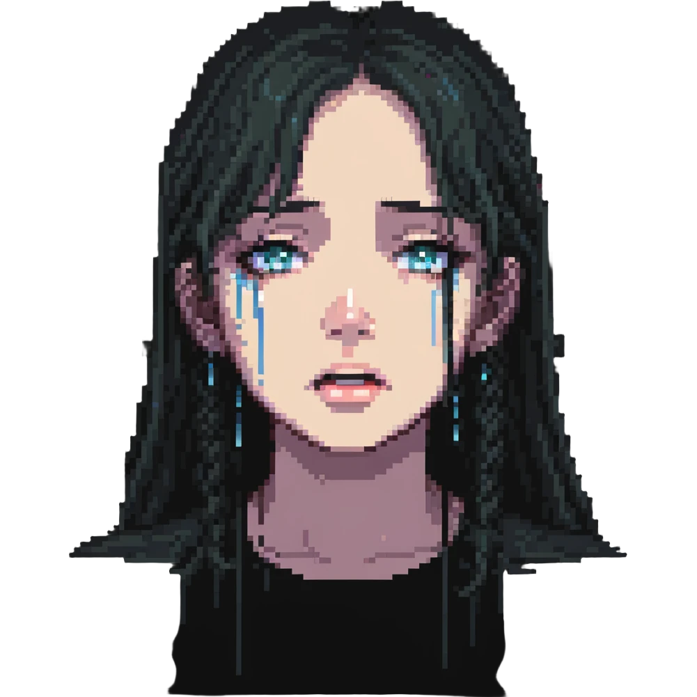 girl crying emoji