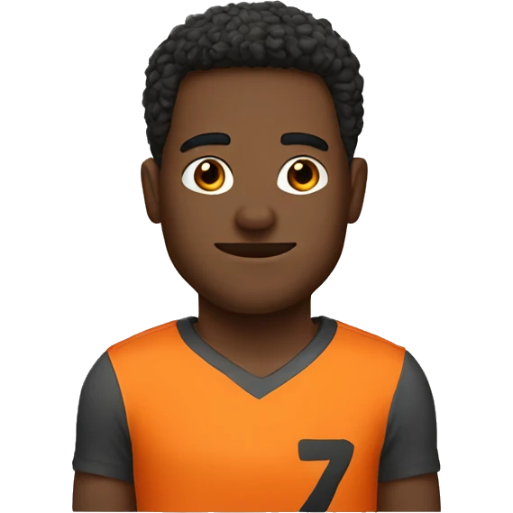 rb wearing orange shirt emoji