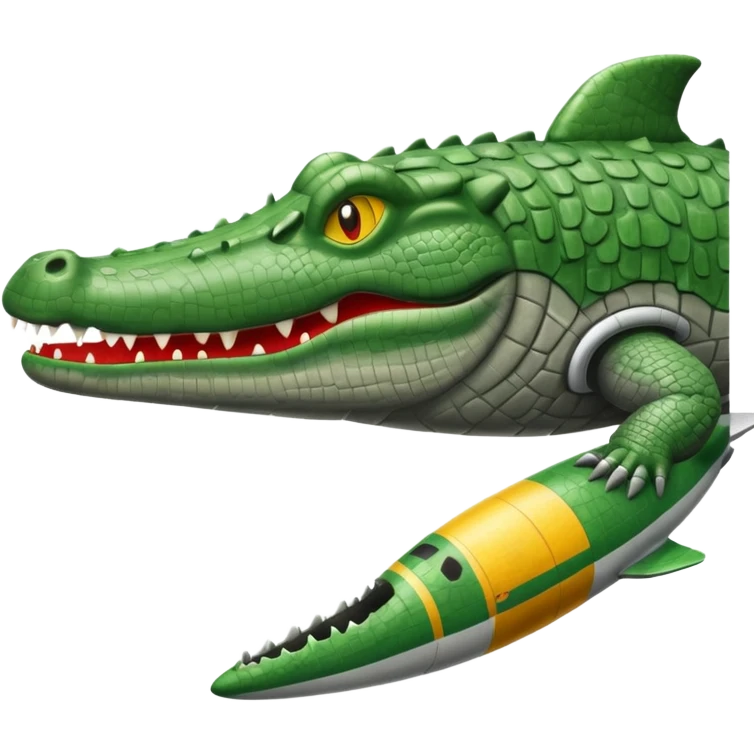 No pero un avions com cara de cocodrillo  i el cuerpo gris emoji