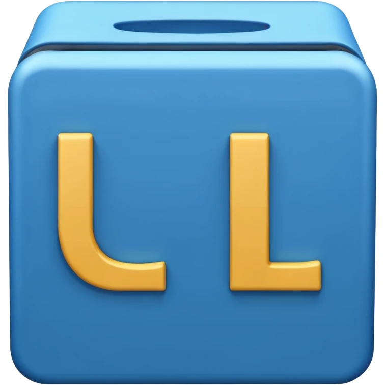 The letters L and R in a blue box 2D emoji