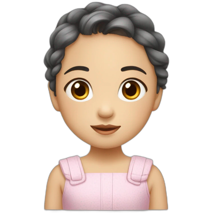 Une petite fille ￼ coréenne emoji