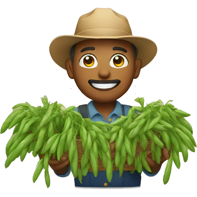 FARMER WITH CROPS emoji