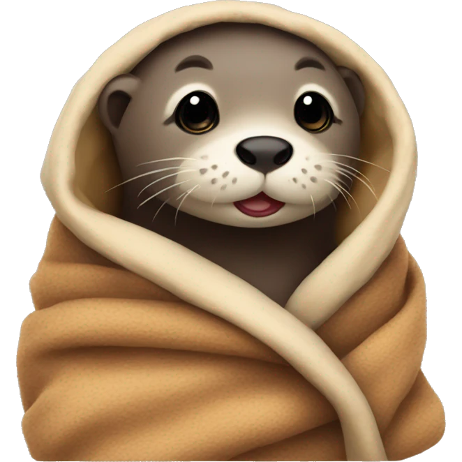 Otter in a blanket emoji
