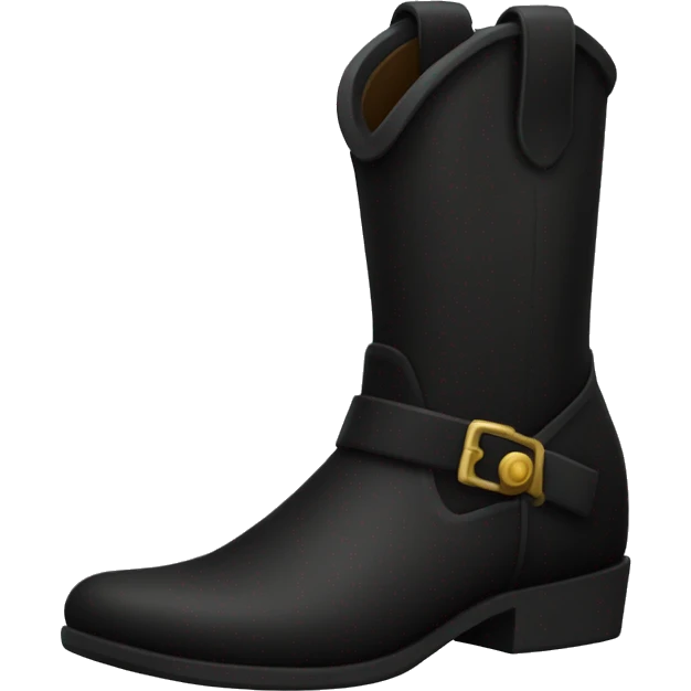 Bota negra de pelos emoji