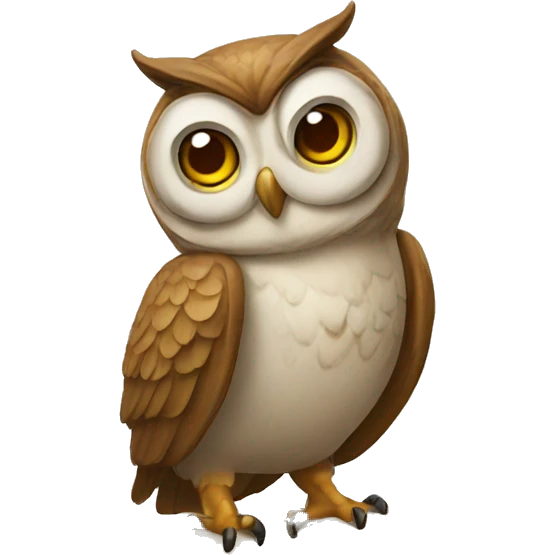 Reading owl emoji