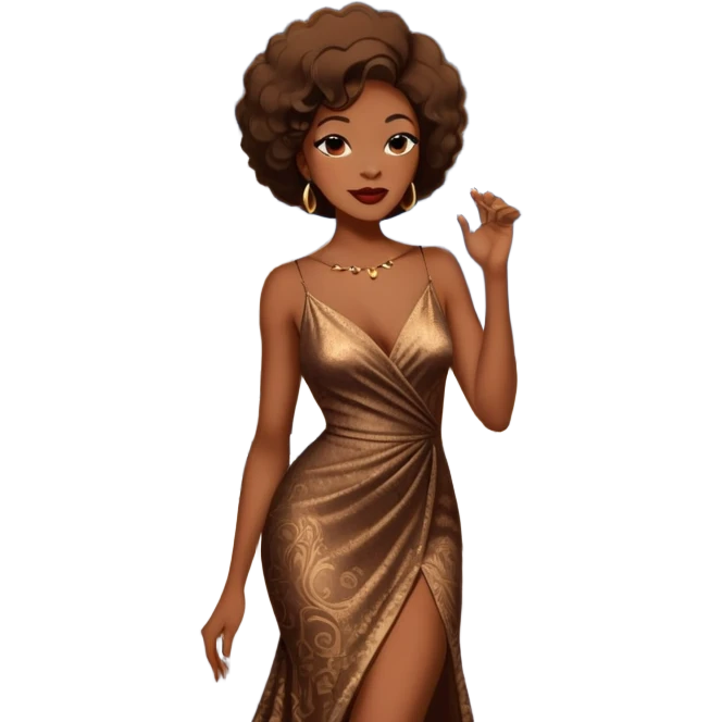 Black woman jazz singer performing outside a jazz club in Paris at night, street lamps, Parisian architecture emoji