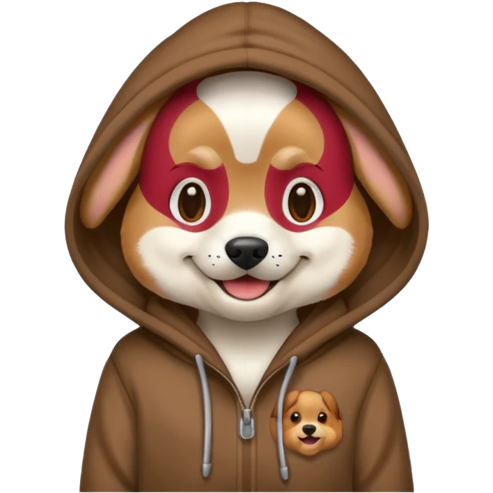 dog wearing a hoodie emoji