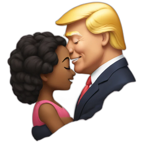 trump kissing his daughter, positivity, inclusiveness emoji