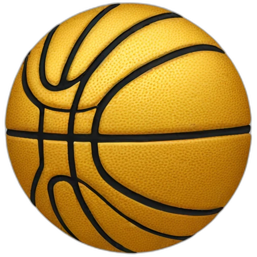 Gold basketball emoji