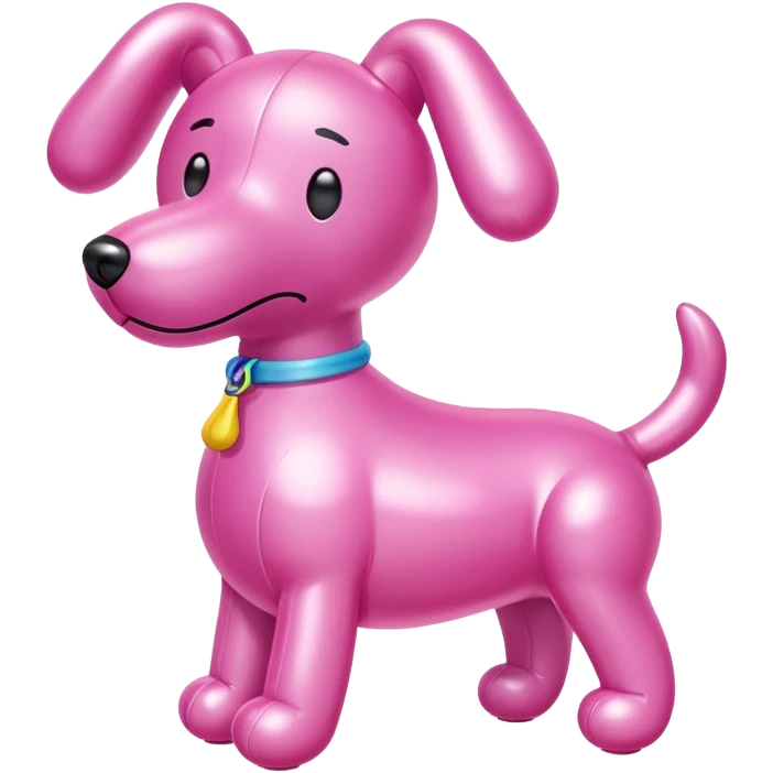 Pink balloon animal dog emoji