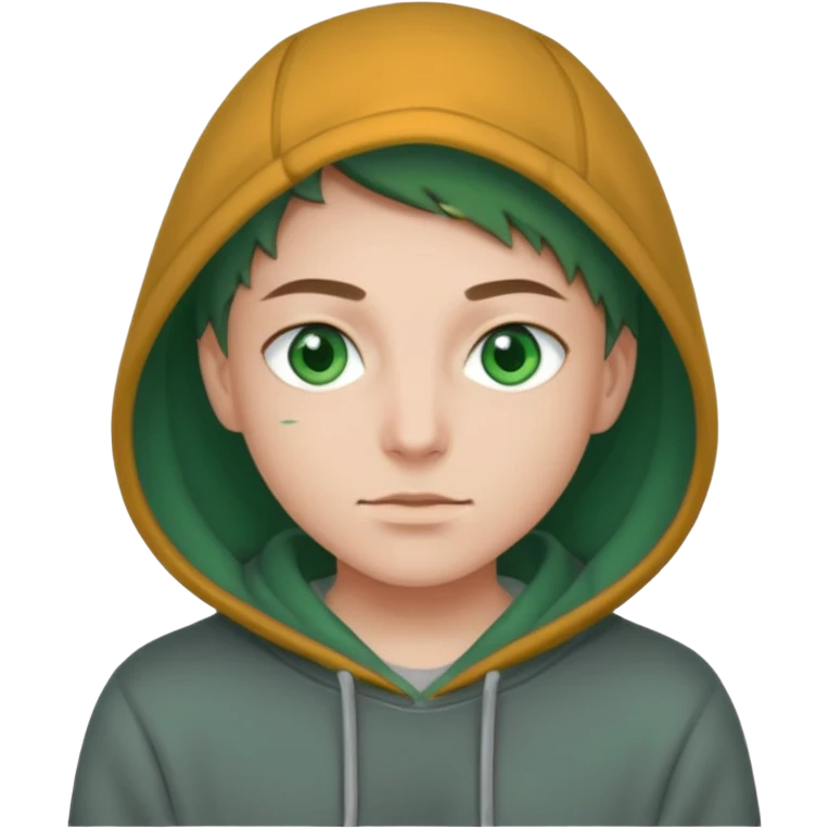 Rubio ojos verdes sudadera emoji
