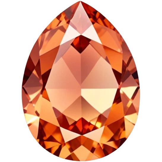 Faceted oval Padparadscha sapphire with delicate pinkish-orange lotus color emoji