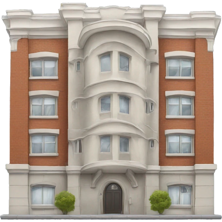 Apartment building with architectural details emoji