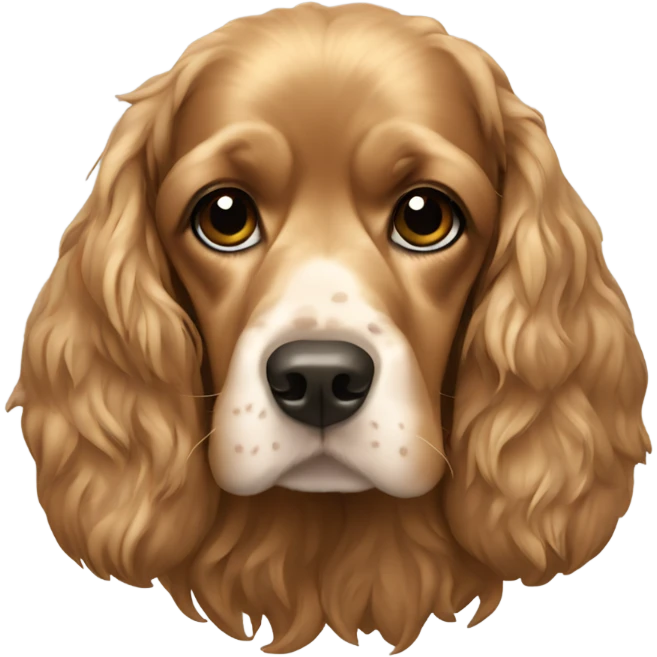 Cocker spaniel wearing a hoodie emoji