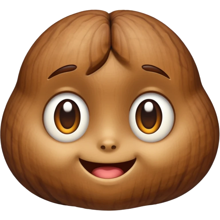 walnut, cute face, no text emoji