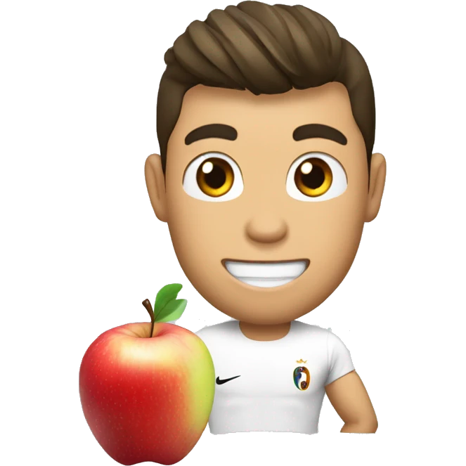 Cr7 qui mange une pomme  emoji