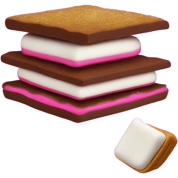 Hot pink smores with glitter emoji